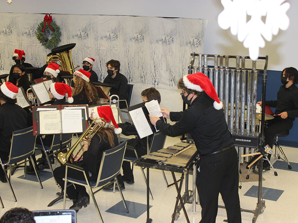 Clifton High School Band performing at NJEDDA for students